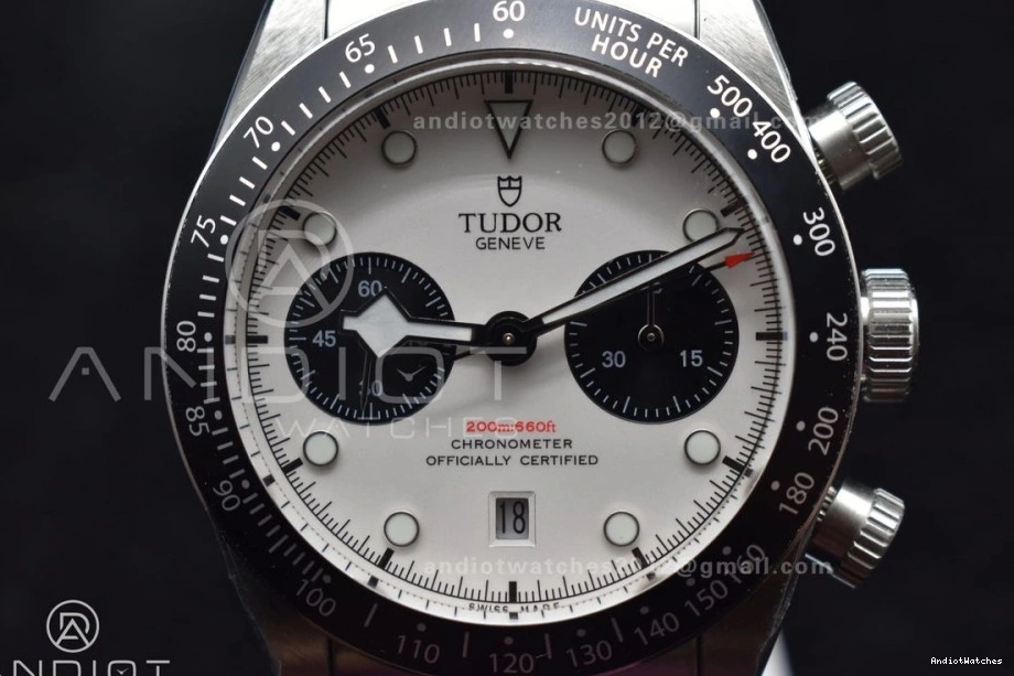 SS A Black Best Dial Chrono Bay TWS HighQuality SS White Edition 522 Bracelet 1:1 on 0404